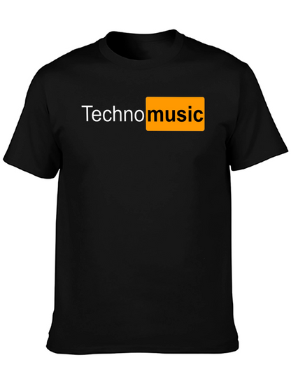 Camiseta Negra Techno Music Novedosa