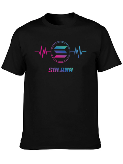 Camiseta Negra Solana Crypto para Hombre