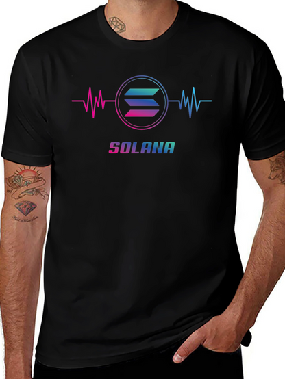 Camiseta Negra Solana Crypto para Hombre