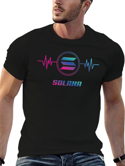 Camiseta Negra Solana Crypto para Hombre