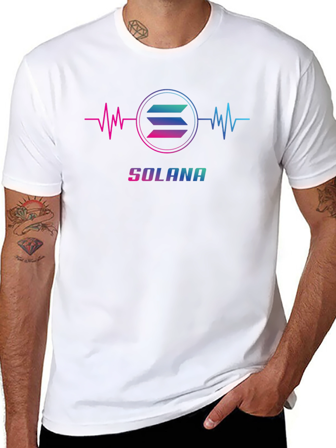 Camiseta Negra Solana Crypto para Hombre
