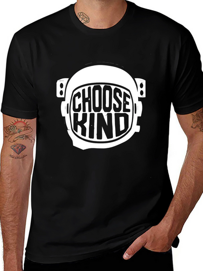 Camiseta Negra Choose Kind Astronauta Unisex