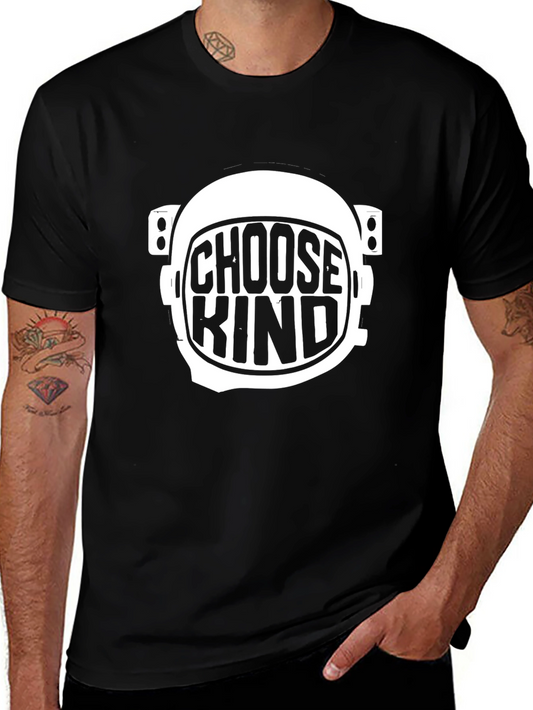 Camiseta Negra Choose Kind Astronauta Unisex