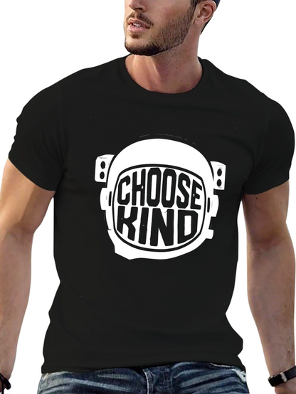 Camiseta Negra Choose Kind Astronauta Unisex