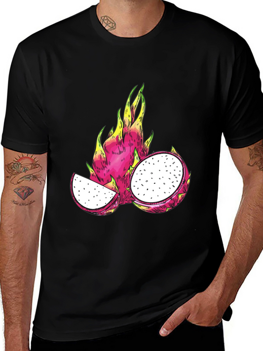 Camiseta Negra con Diseño de Pitahaya