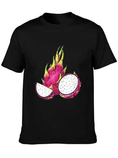 Camiseta Negra con Diseño de Pitahaya