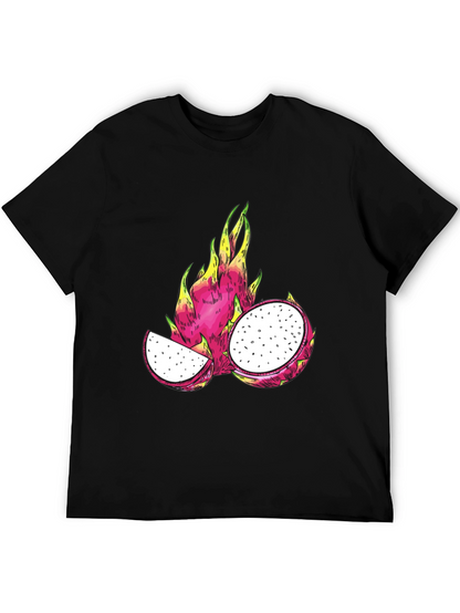 Camiseta Negra con Diseño de Pitahaya
