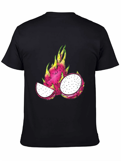 Camiseta Negra con Diseño de Pitahaya