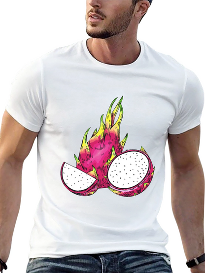 Camiseta Negra con Diseño de Pitahaya