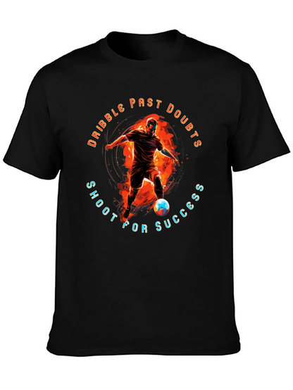 Camiseta Negra Deportiva: Dribla Dudas Dispara al Éxito
