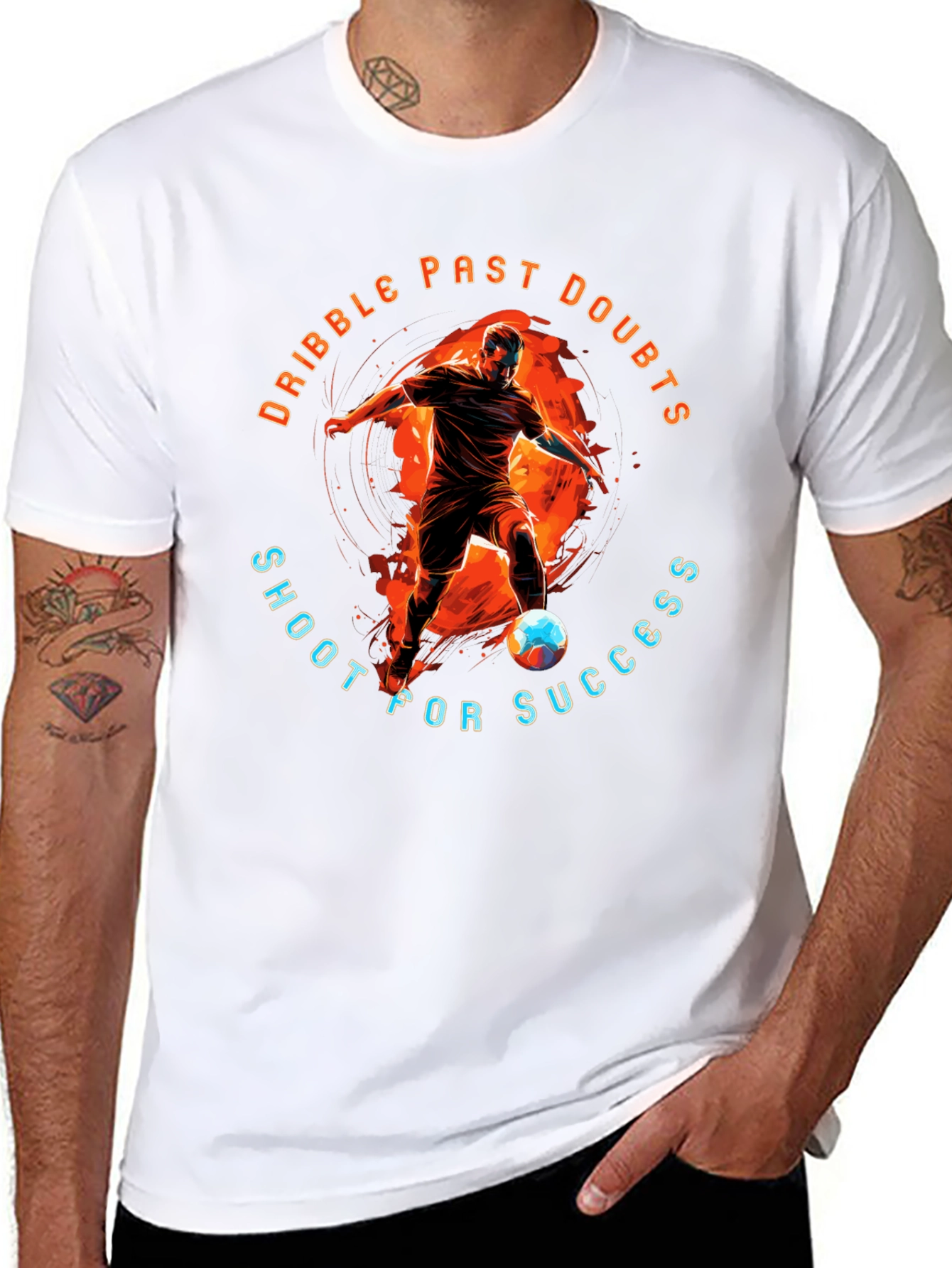 Camiseta Negra Deportiva: Dribla Dudas Dispara al Éxito