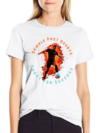 Camiseta Negra Deportiva: Dribla Dudas Dispara al Éxito