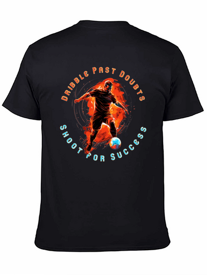 Camiseta Negra Deportiva: Dribla Dudas Dispara al Éxito