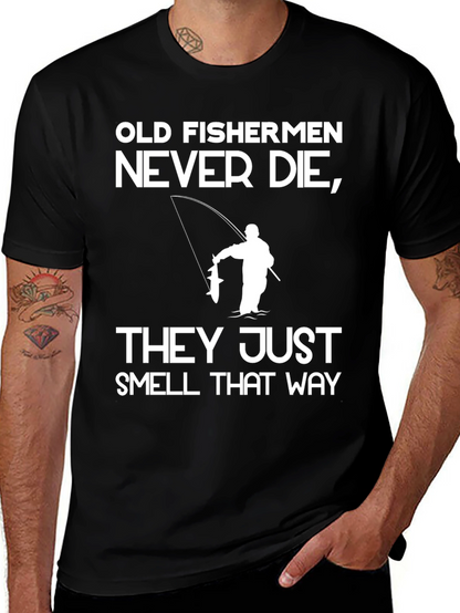 Camiseta Negra Viejos Pescadores