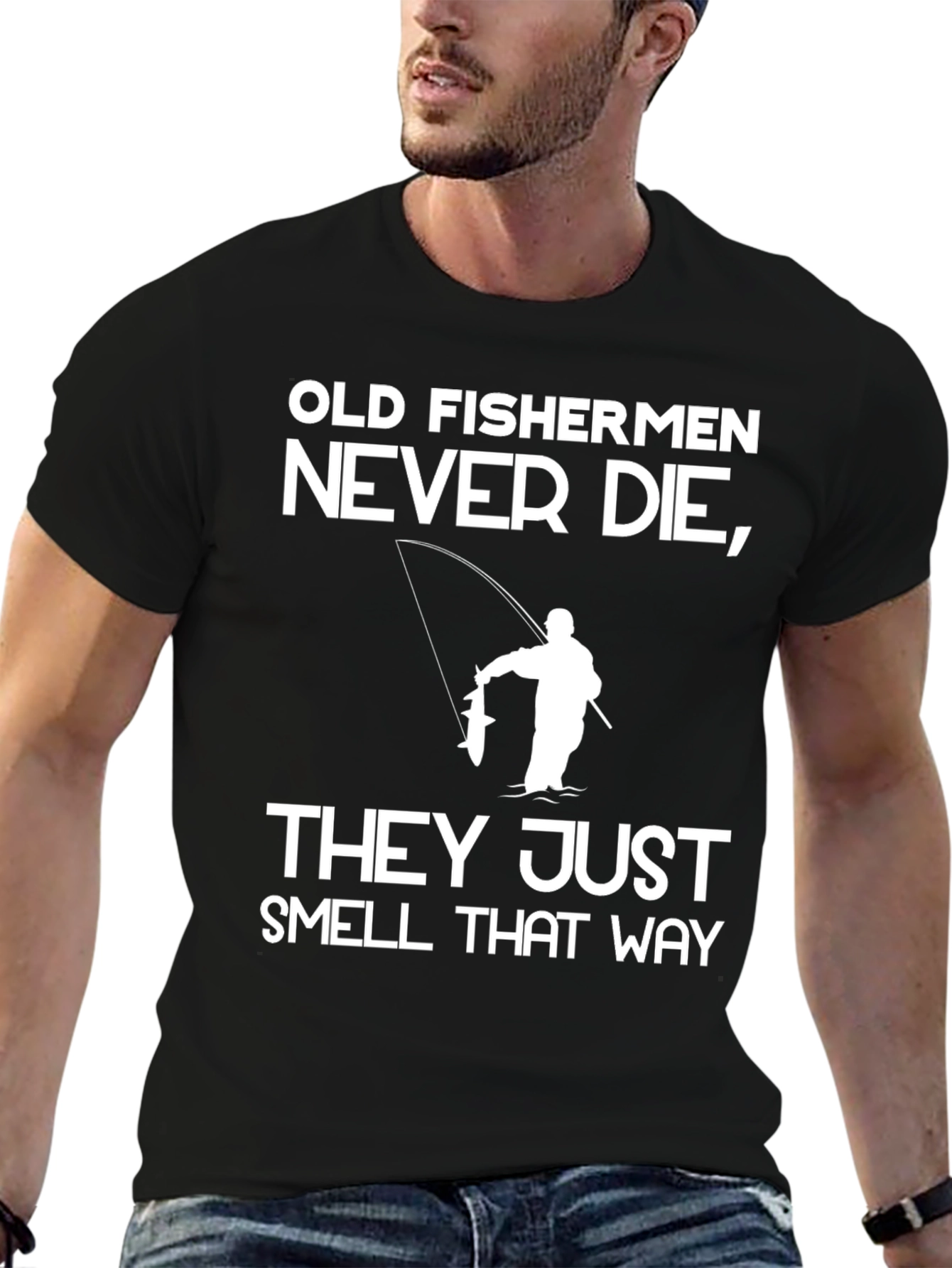 Camiseta Negra Viejos Pescadores