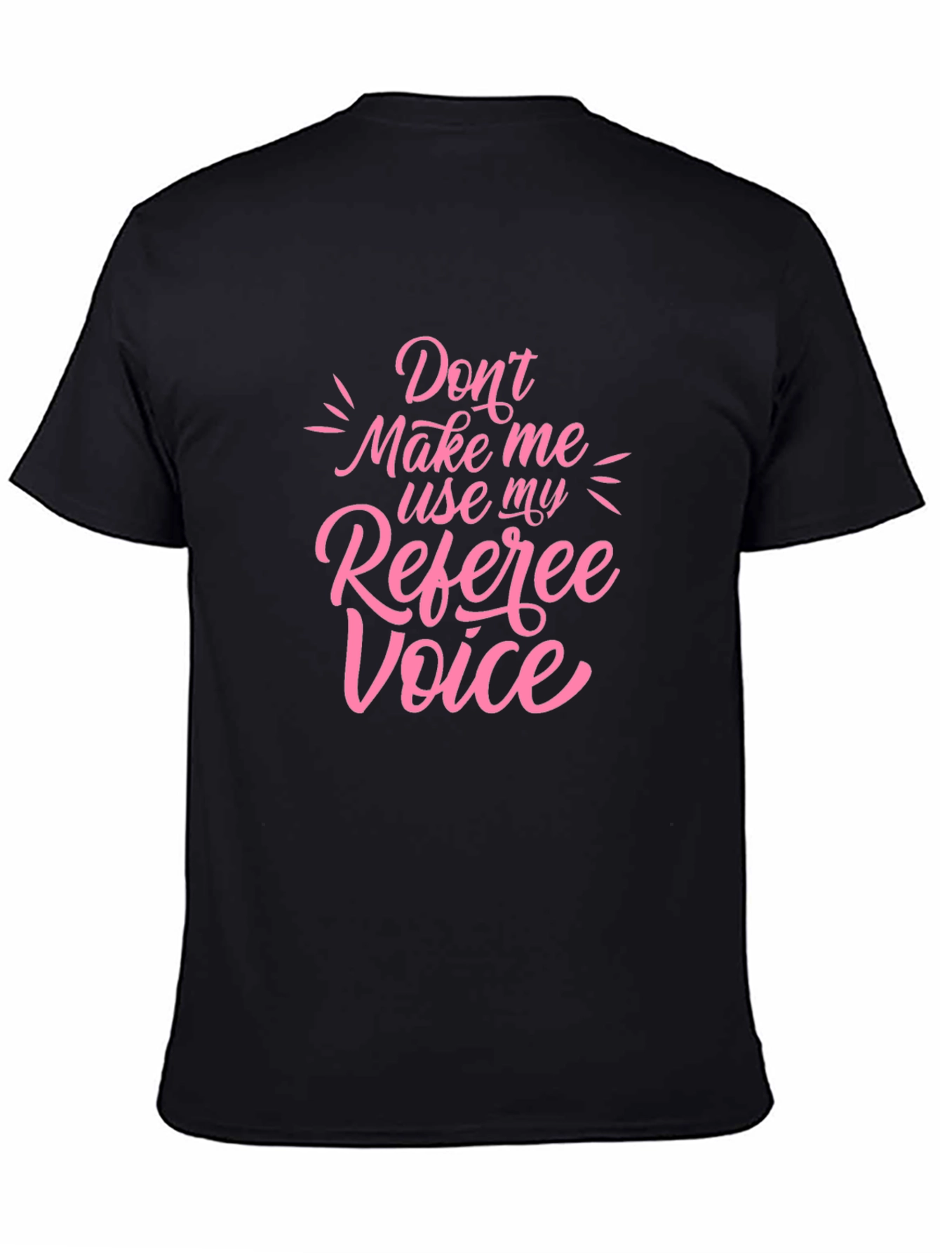 Camiseta Negra con Diseño Voz de Árbitro