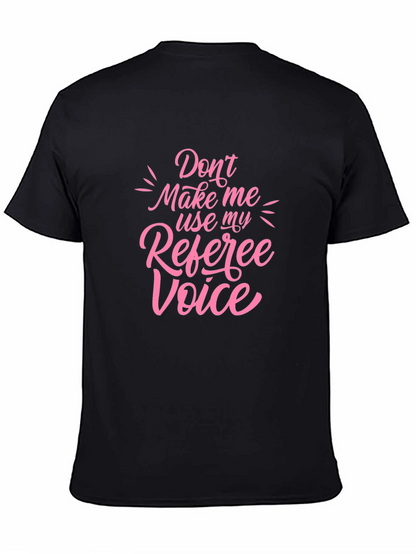 Camiseta Negra con Diseño Voz de Árbitro