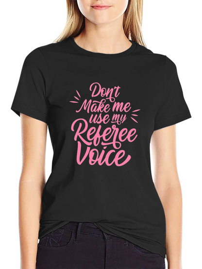Camiseta Negra con Diseño Voz de Árbitro