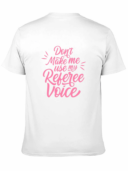 Camiseta Negra con Diseño Voz de Árbitro
