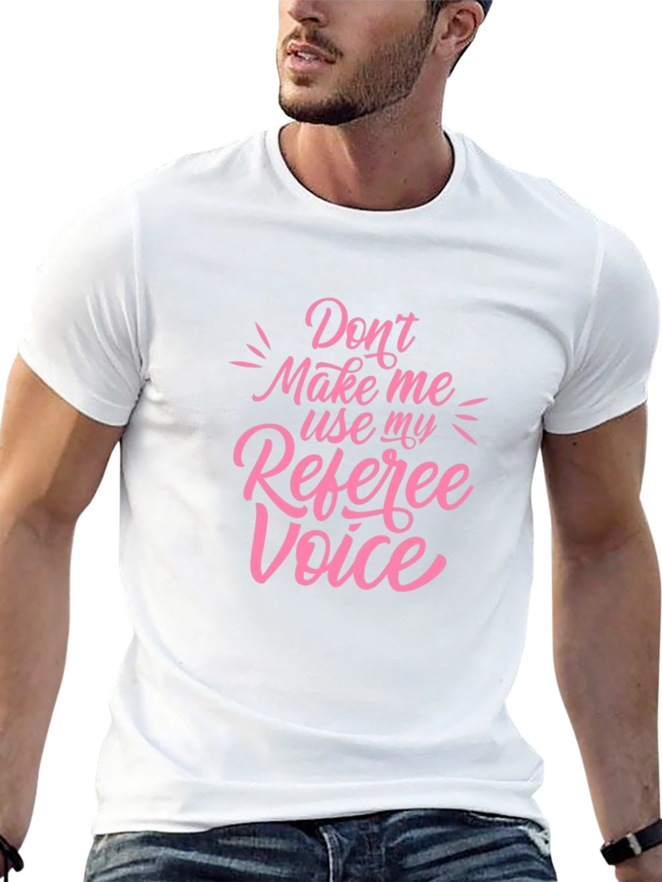 Camiseta Negra con Diseño Voz de Árbitro