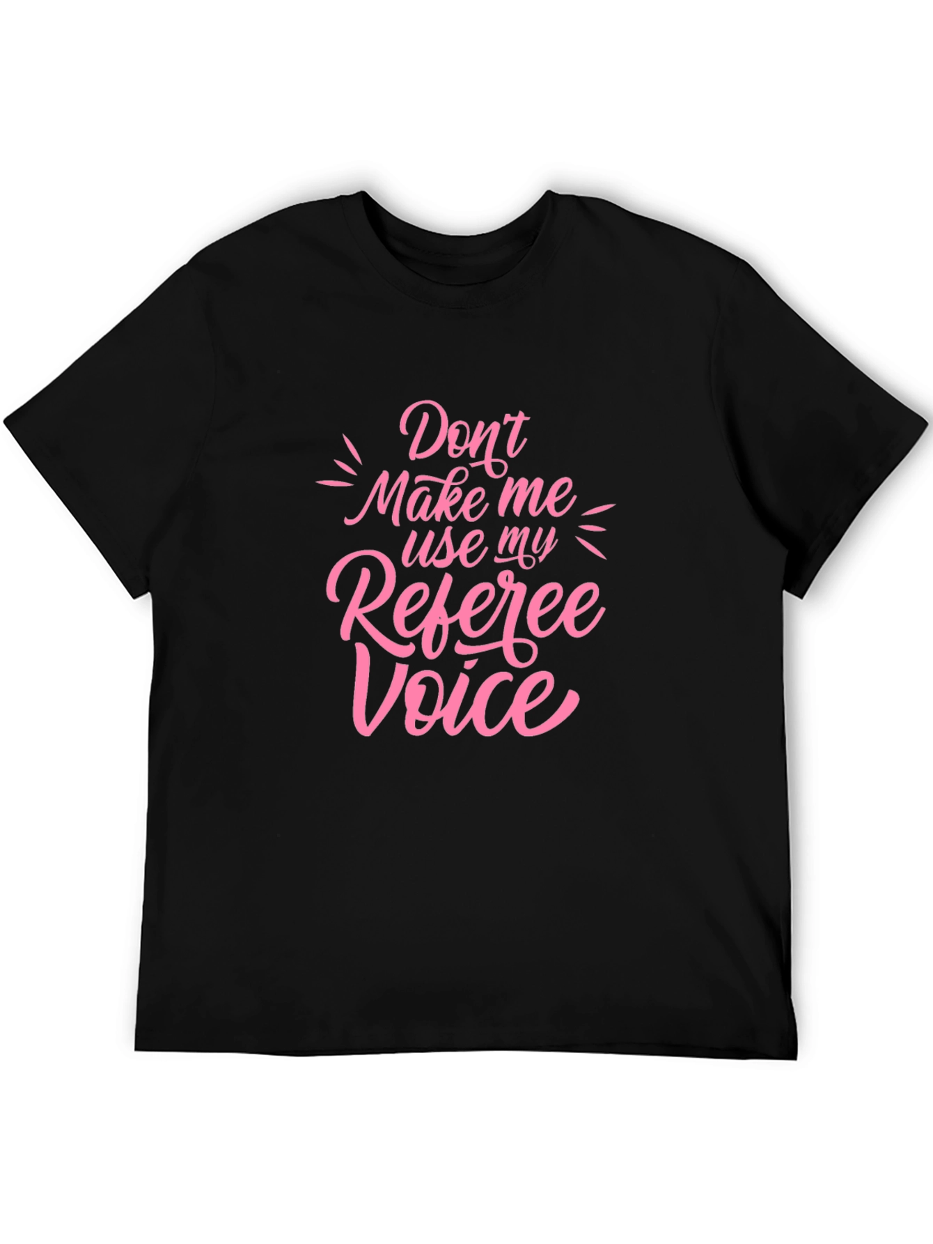 Camiseta Negra con Diseño Voz de Árbitro