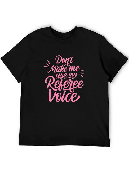 Camiseta Negra con Diseño Voz de Árbitro