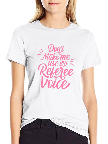 Camiseta Negra con Diseño Voz de Árbitro