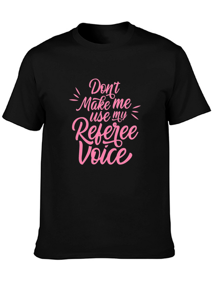 Camiseta Negra con Diseño Voz de Árbitro