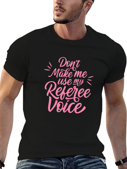 Camiseta Negra con Diseño Voz de Árbitro