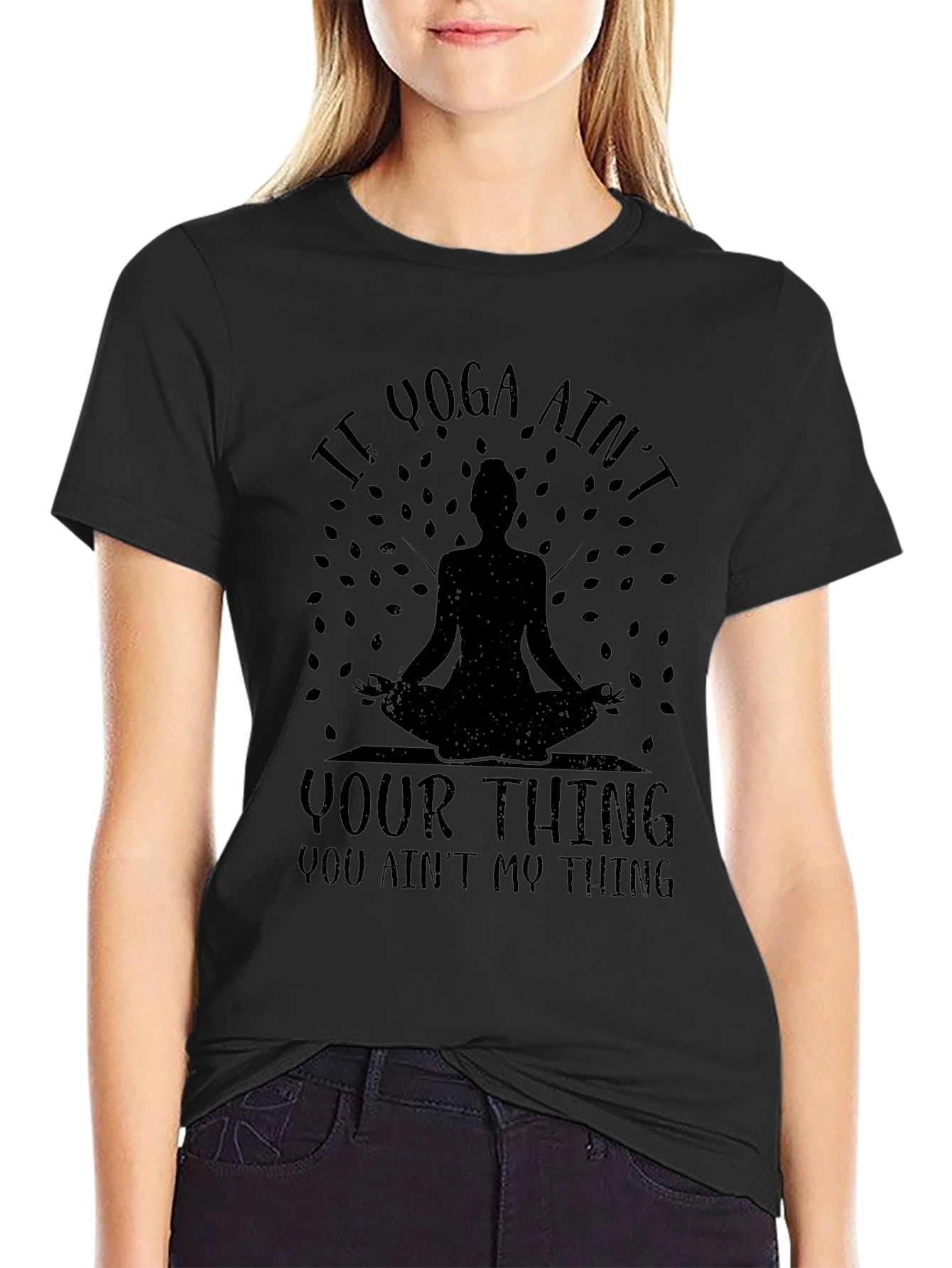 Camiseta Negra Yoga: Si Yoga No Es Lo Tuyo