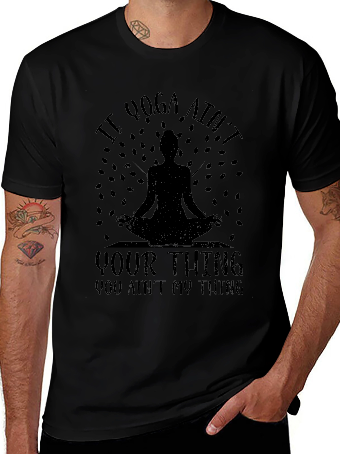 Camiseta Negra Yoga: Si Yoga No Es Lo Tuyo