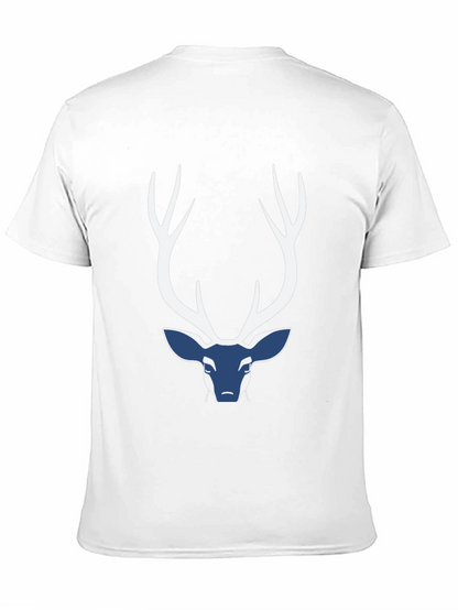 Camiseta Negra con Diseño de Ciervo Abstracto