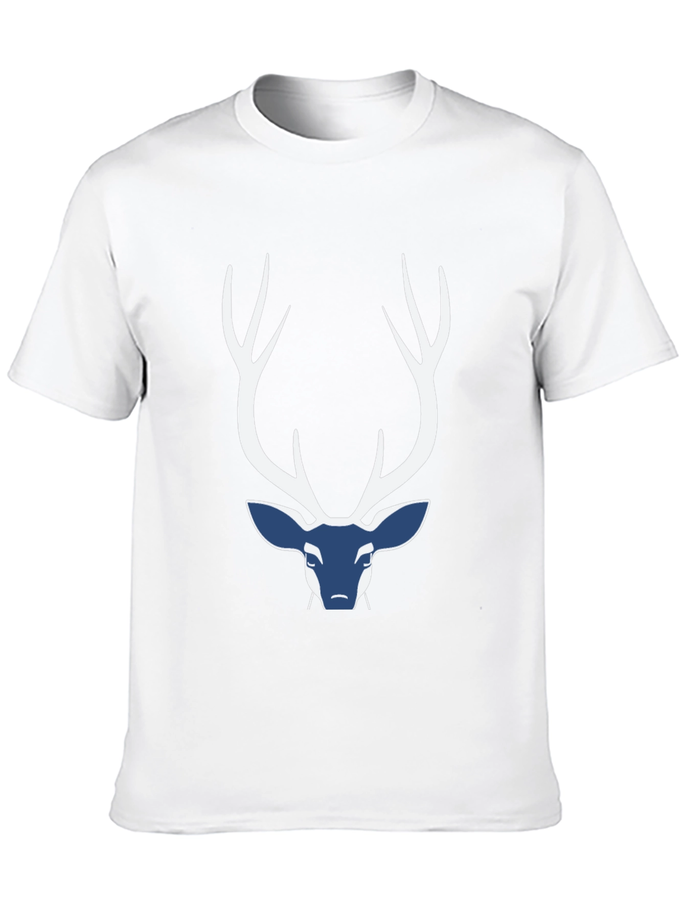 Camiseta Negra con Diseño de Ciervo Abstracto
