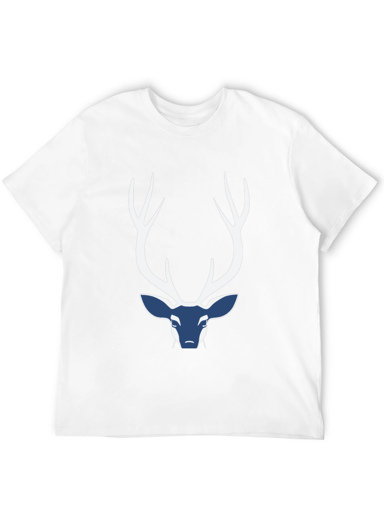 Camiseta Negra con Diseño de Ciervo Abstracto