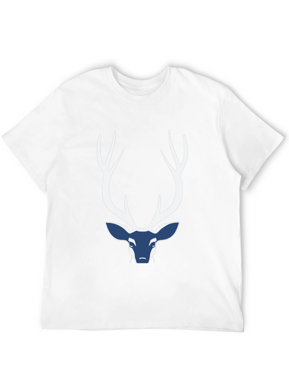 Camiseta Negra con Diseño de Ciervo Abstracto