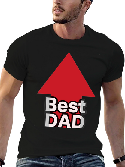 Camiseta Negra: El Mejor Papá con Flecha Roja