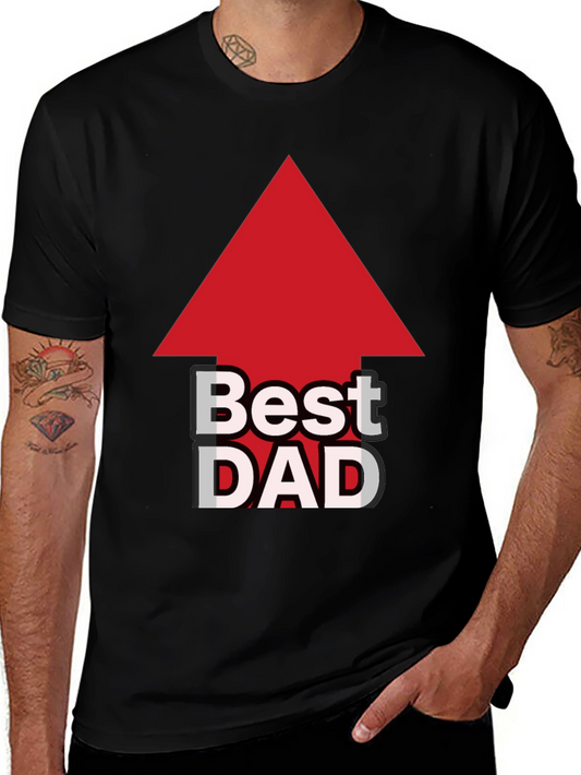 Camiseta Negra: El Mejor Papá con Flecha Roja