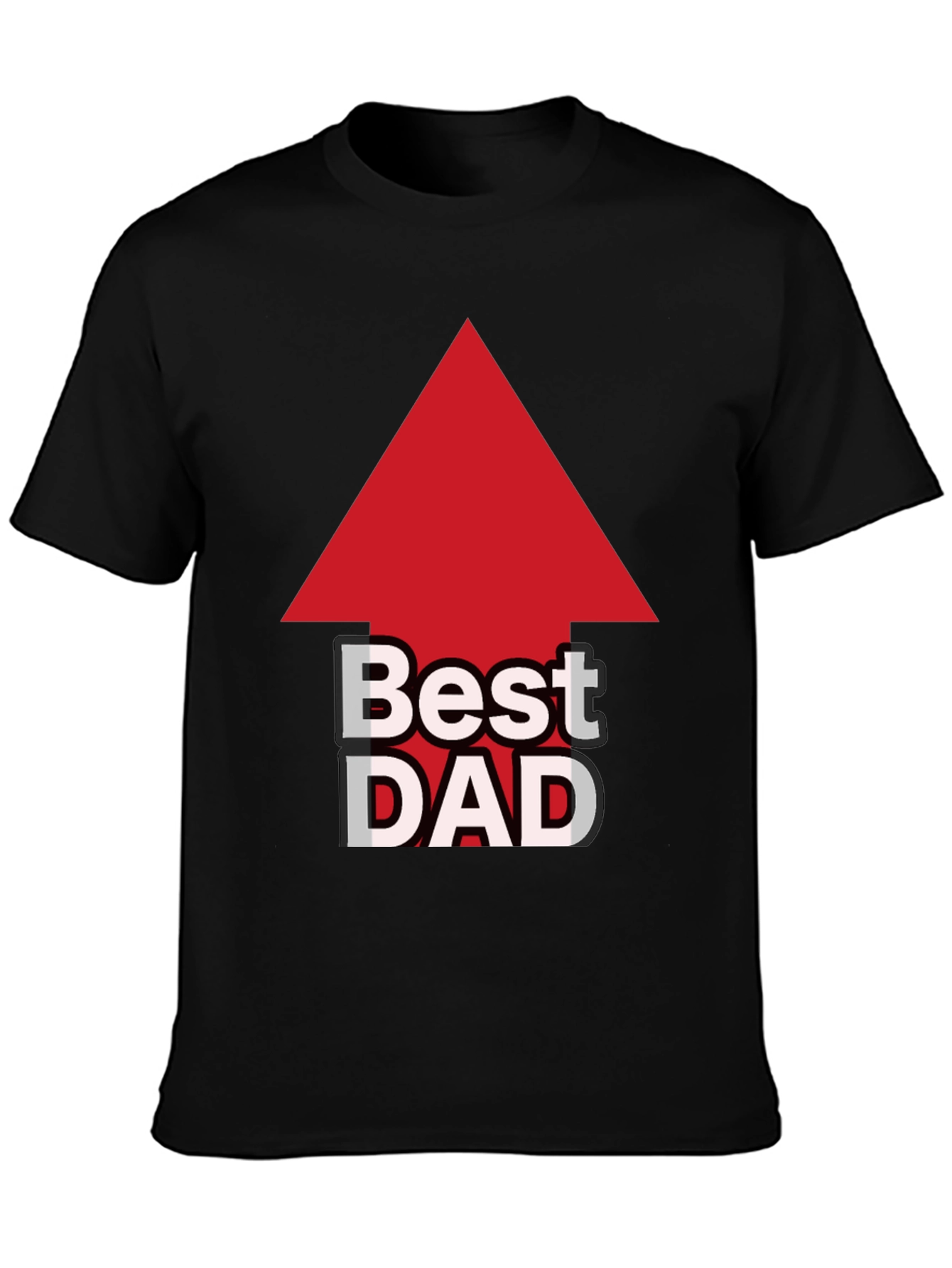 Camiseta Negra: El Mejor Papá con Flecha Roja