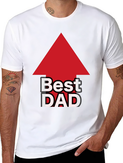 Camiseta Negra: El Mejor Papá con Flecha Roja