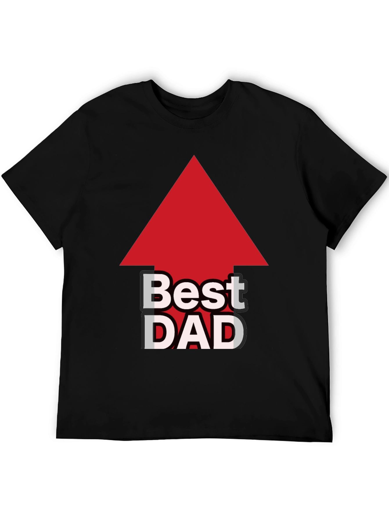Camiseta Negra: El Mejor Papá con Flecha Roja