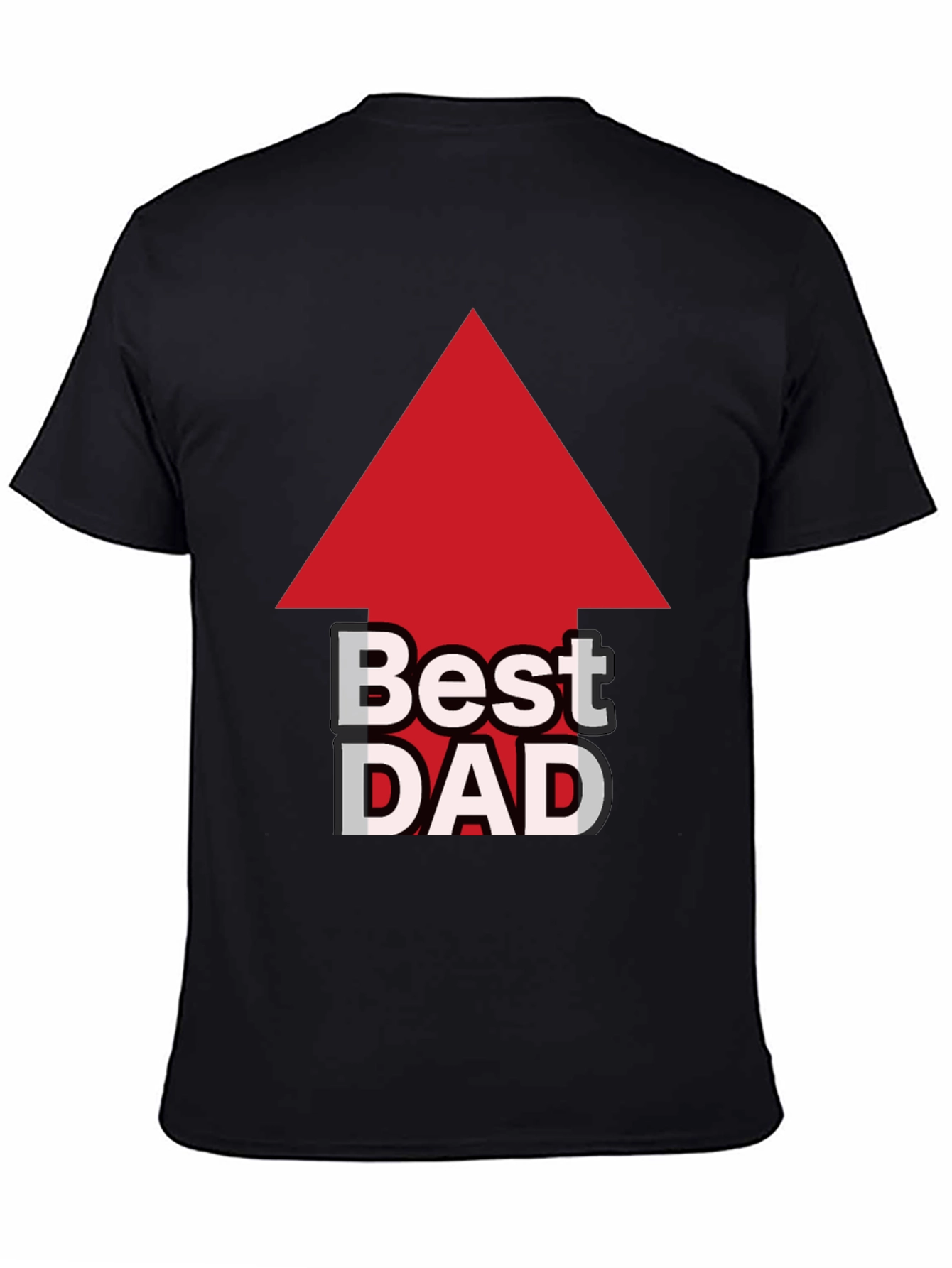 Camiseta Negra: El Mejor Papá con Flecha Roja