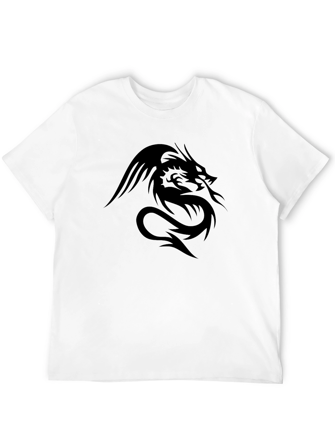 Camiseta Negra Dragón Tribal - Estilo y Audacia