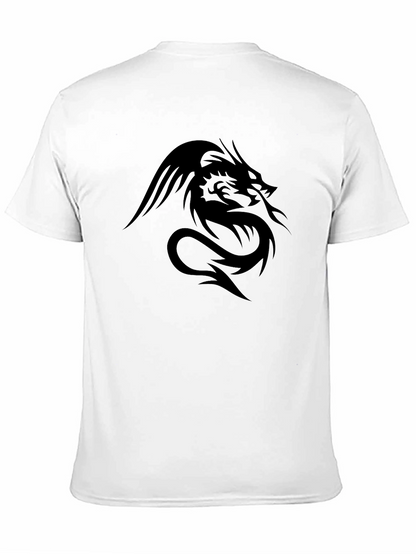 Camiseta Negra Dragón Tribal - Estilo y Audacia