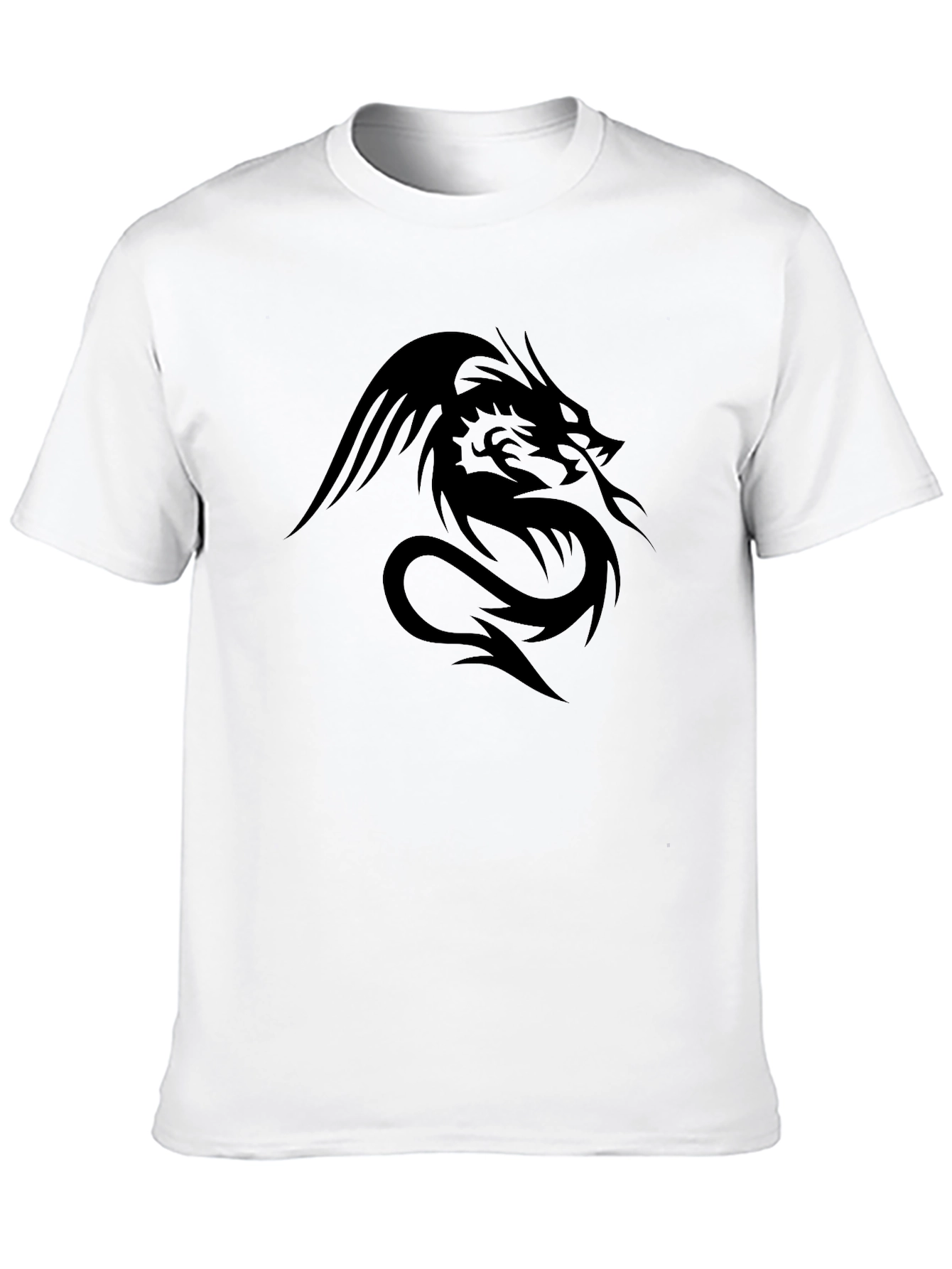 Camiseta Negra Dragón Tribal - Estilo y Audacia