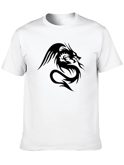 Camiseta Negra Dragón Tribal - Estilo y Audacia