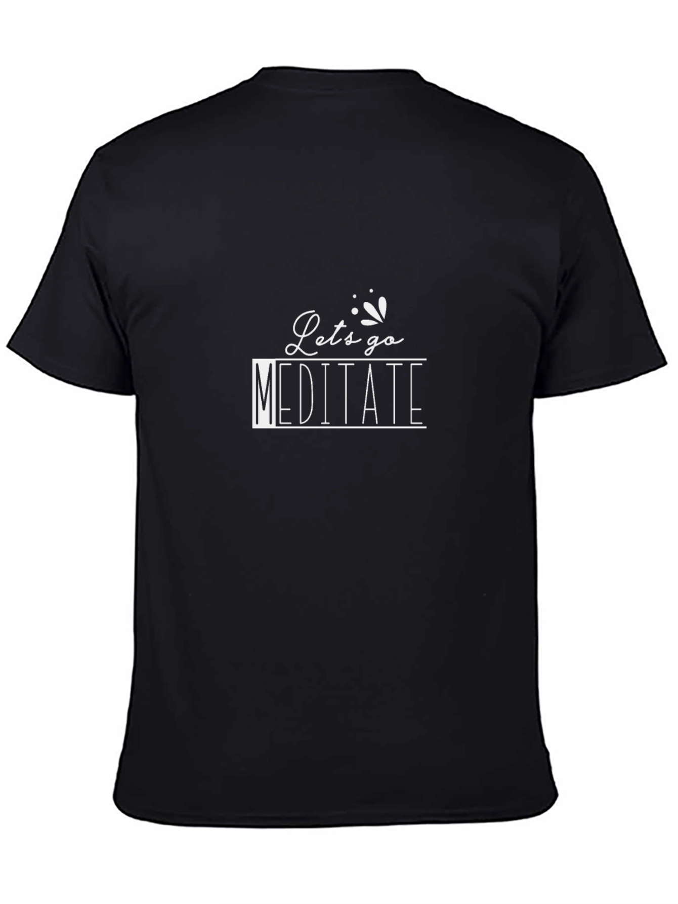 Camiseta Negra Meditación Lets go Meditate