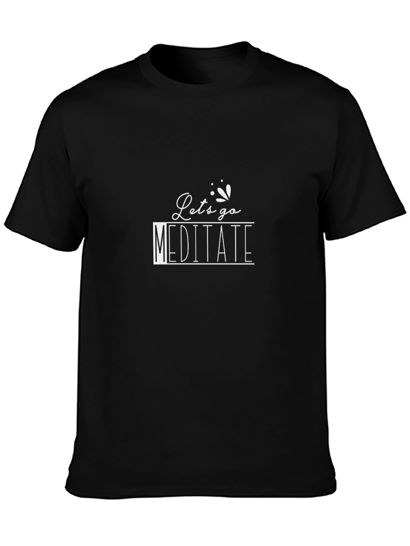 Camiseta Negra Meditación Lets go Meditate