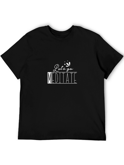 Camiseta Negra Meditación Lets go Meditate