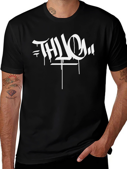 Camiseta Negra THUG Estilo Graffiti Urbano
