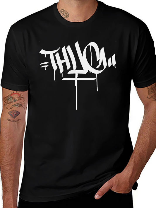 Camiseta Negra THUG Estilo Graffiti Urbano
